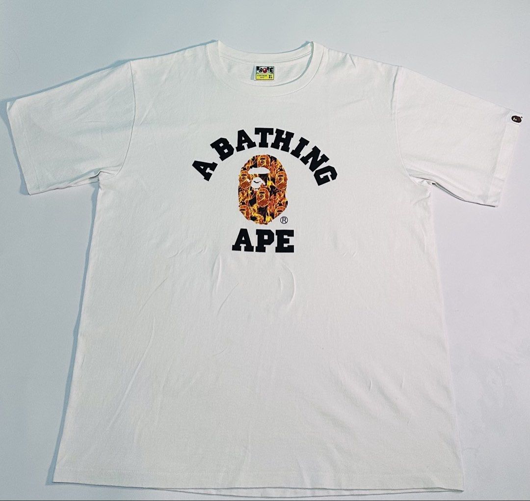 Bape Flame College Tee (Category: Announcements) located in Cagayan de Oro. Submitted by _thriftcultureph (Listing ID 1469707683, Image 1). Description: Bape Flame College Tee Guaranteed Authentic ( Money Back iF fake ) Size Xl Excellent Condition No Flaws .