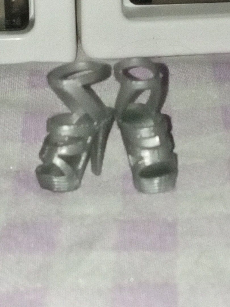 Barbie Silver high heel shoes strap sandals (Category: Heels) located in Dasmarinas. Submitted by jc_p4l3rm0 (Listing ID 1469733325, Image 2). Description: Pm for more inquiries & pictures.