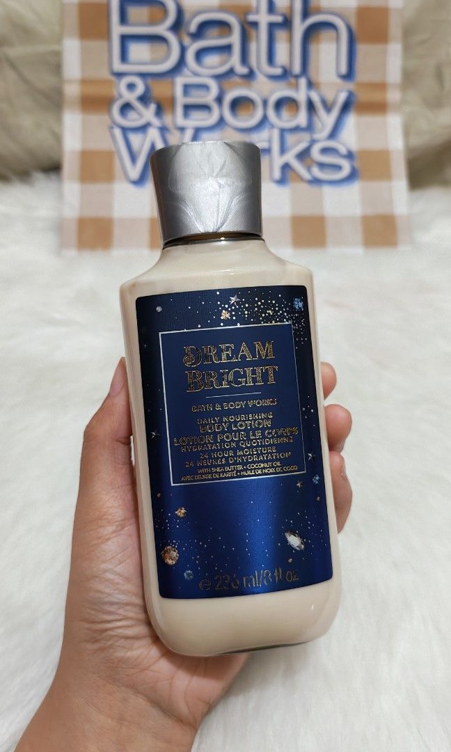 Bath and Body Works Lotion 236mL (Category: Body Care) located in Mandaluyong City. Submitted by qakeyt39789 (Listing ID 1469582993, Image 3). Description: Bath and Body Works 🇨🇦 No paper bag PHP 480 each lotion, except: Dream Bright PHP 450 For orders, kindly send me a PM 💌 📍Mandaluyong City 📌Pick up and delivery. Gcash and COD accepted..