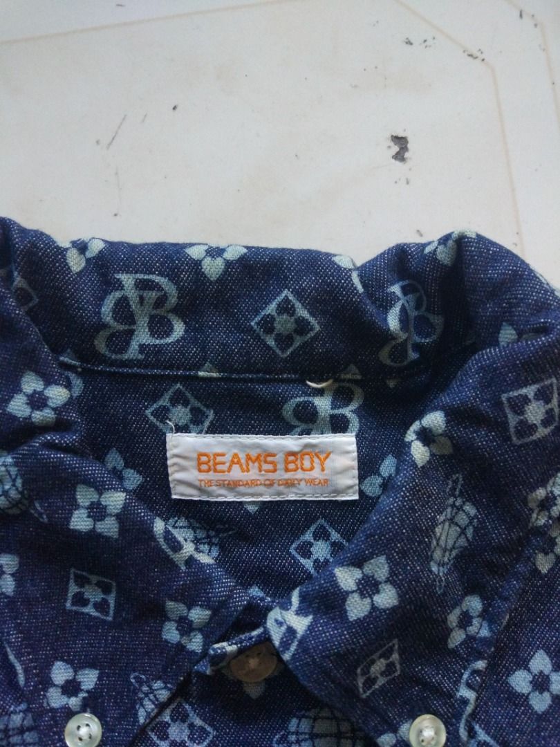 Beams Boy Japan Monogram Longsleeve S (Category: Formal Shirts) located in Pasay City. Submitted by denimdude.ph (Listing ID 1469640754, Image 3). Description: made in Japan no size tag, fits small.