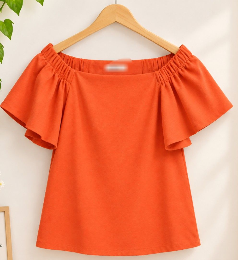 Bench Orange Off Shoulder Top Size M (Category: Blouses) located in Antipolo. Submitted by happyhoney26 (Listing ID 1469690557, Image 2). Description: - Brand: Bench - Size: Medium (tag attached) - Color: Bright orange - Style: Off-shoulder with short ruffled sleeves and elasticated neckline - Material: Soft fabric - Condition: Great for casual wear, summer days, and easily matched with denim.