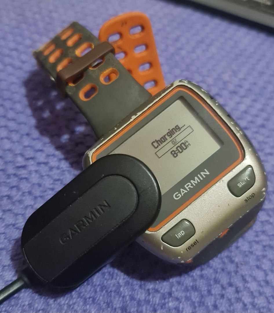 BIDDING: Garmin Forerunner 310XT (With Charger) | Fully Functional (Category: Wearables & Smart Watches) located in Gingoog City. Submitted by mhedingbyname (Listing ID 1469685729, Image 2). Description: Up for bidding is a classic, highly reliable Garmin Forerunner 310XT triathlete/running GPS watch. Great for anyone needing a rugged tracking device with excellent outdoor visibility. Fully tested and operational! Device Details & Status: • Softw