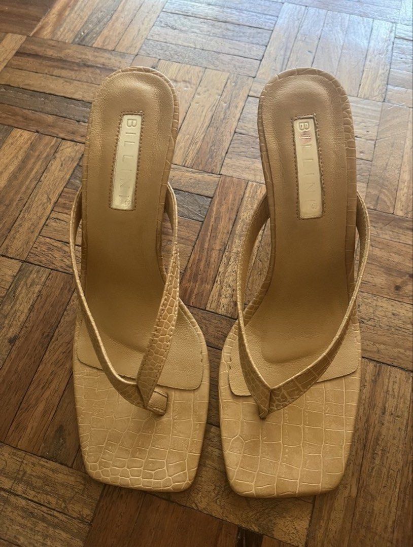Billini Solana Crocodile Print Heels (Category: Heels) located in Makati City. Submitted by yoursecondbest (Listing ID 1469704460, Image 1). Description: 3 inches height. Size 38. Used once in a carpeted area. Can pass as new. Australian brand. No scrubs can pass as new. .