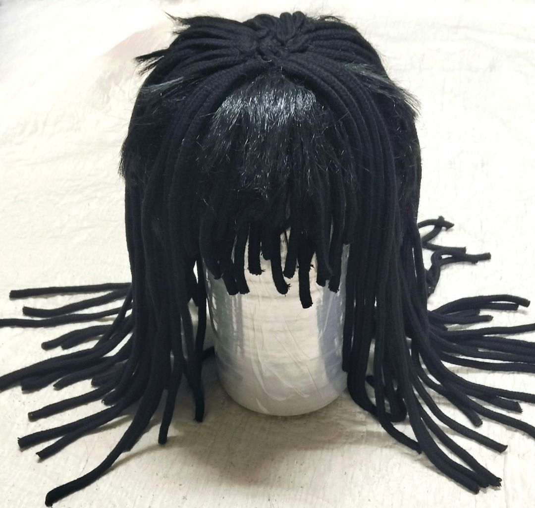 Black Dreadlock Cosplay Wig with Bangs (Category: Hair Accessories) located in Taguig. Submitted by Bloomscorner1 (Listing ID 1469608598, Image 1). Description: - Color: Black - Style: Long dreadlocks with fringe bangs - Material: Synthetic strands with a built-in cap base - Size: Fits standard adult head sizes - Best for: Halloween, costume parties, and cosplay events .