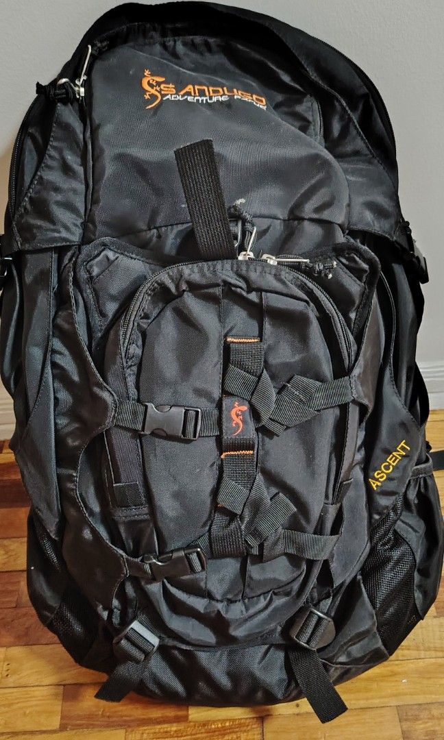 Black Outdoor Backpack with Ergonomic Back Support (Category: Backpacks) located in Pasig City. Submitted by mafsensor (Listing ID 1469725798, Image 2). Description: For sale Samsonite Luggage medium size and Sandugo backpack and small size luggage For only 2000 lahat na. Bawas kalat.