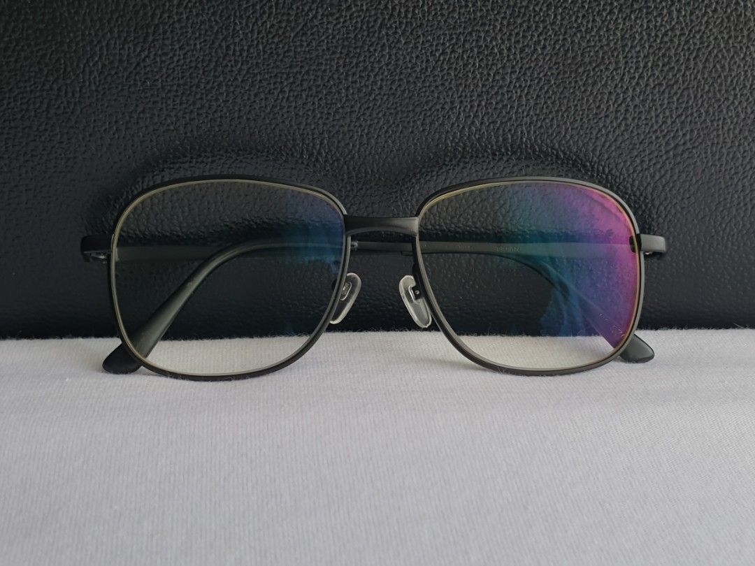 Black Titanium Eyeglass Frame (Category: Sunglasses & Eyewear) located in Quezon City. Submitted by WasalakTwo (Listing ID 1469661440, Image 1). Description: Bought in Japan Durable and high quality Goodcondition Clean and presentable Lens are graded, but replaceable Open for delivery nationwide Front Width 13cm Front Height 4.5cm.