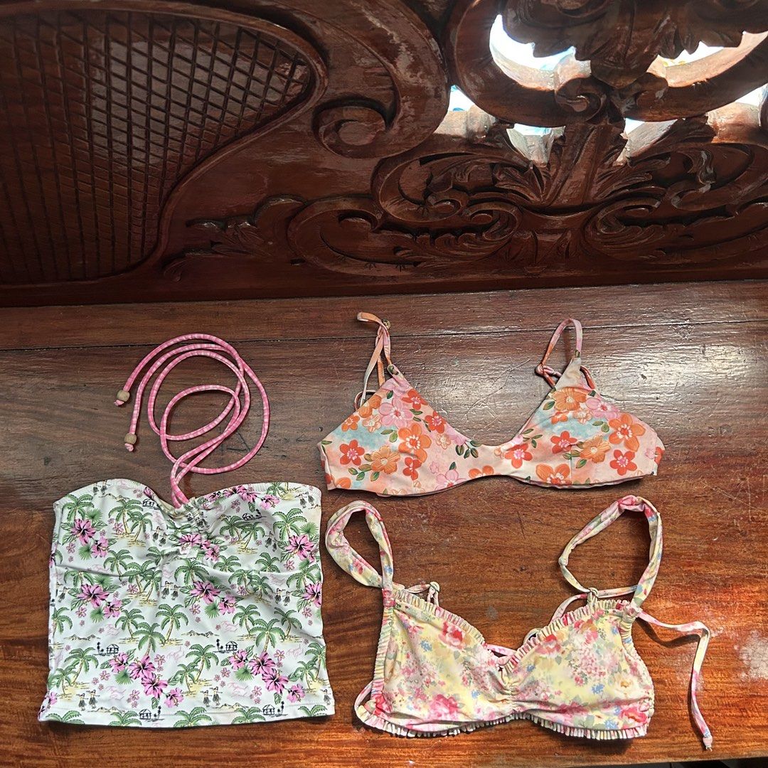 Blackbough Swim Bikini Tankini Tops (Category: Bikinis & Swimsuits) located in Manila. Submitted by declutter.diaries (Listing ID 1469589841, Image 1). Description: Blackbough Swim Bikini/Tankini Tops (authentic) Tropical Tankini Top (xs) - PHP 800 [SOLD] Floral Orange Bikini Top (s) - PHP 700 reserved Floral Yellow Bikini Top (s) - PHP 700 • used only once for a trip, good as new • based in Teresa, Rizal (lalamove).