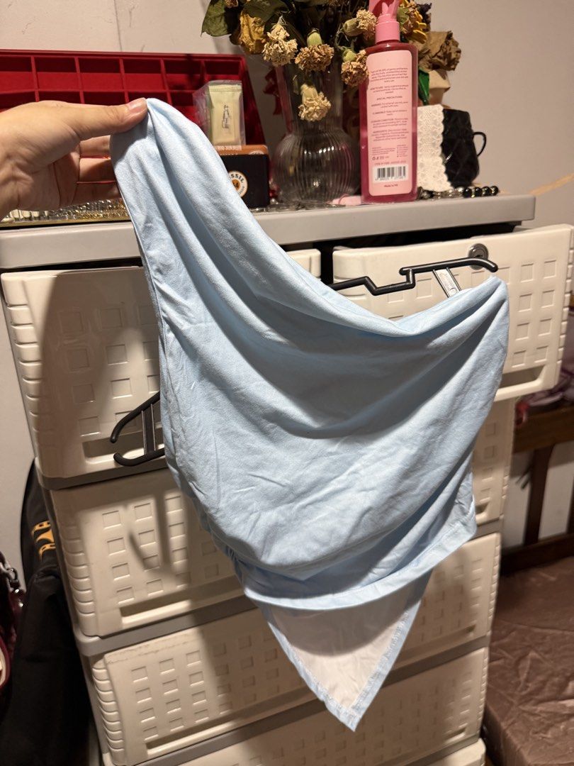 Blue Asymmetrical Top (Category: Others Tops) located in Manila. Submitted by bln.preloved (Listing ID 1469719116, Image 2). Description: Small Never been used Nasa closet lang.