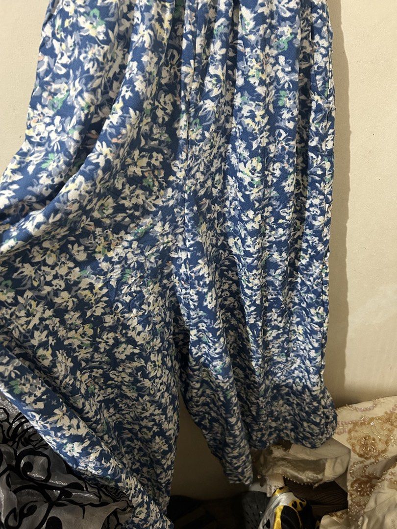 Blue Floral Sleeveless Romper (Category: Rompers) located in Naga. Submitted by aroaldaw (Listing ID 1469602477, Image 2). Description: - Still in good condition - Preferably for long / tall people - Sleeveless.
