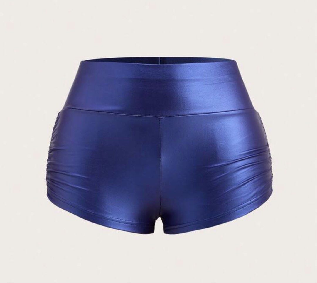 Blue Metallic Shorts (Category: Shorts) located in Makati City. Submitted by princesscalaquiann (Listing ID 1469611682, Image 1). Description: L-XL.