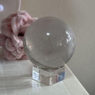 Rose Quartz Sphere with wood stand, Women's Fashion, Jewelry ...