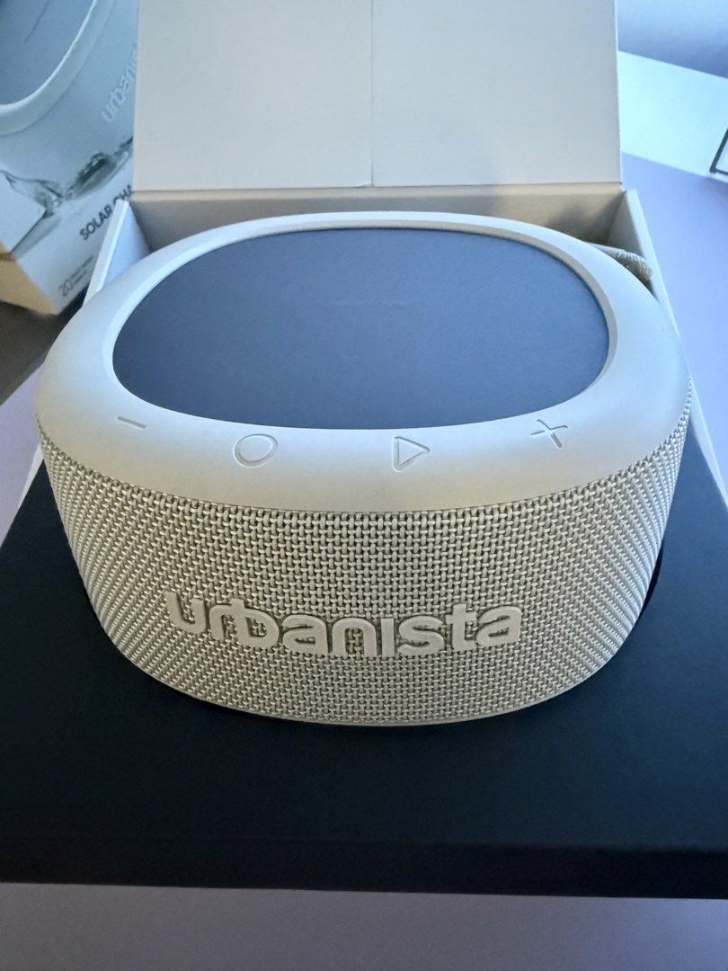 Bluetooth Speaker - Urbanista Malibu (Category: Soundbars, Speakers & Amplifiers) located in Quezon City. Submitted by greatfindsforsale (Listing ID 1469657168, Image 3). Description: For sale!!! Urbanista Malibu Solar Charging Speaker Indoor and Outdoor light charging Dust and Waterproof IP67 Color: Malibu Gray Brand new ( box open to test only) Selling below SRP Pick up - North / South Tower lobby.