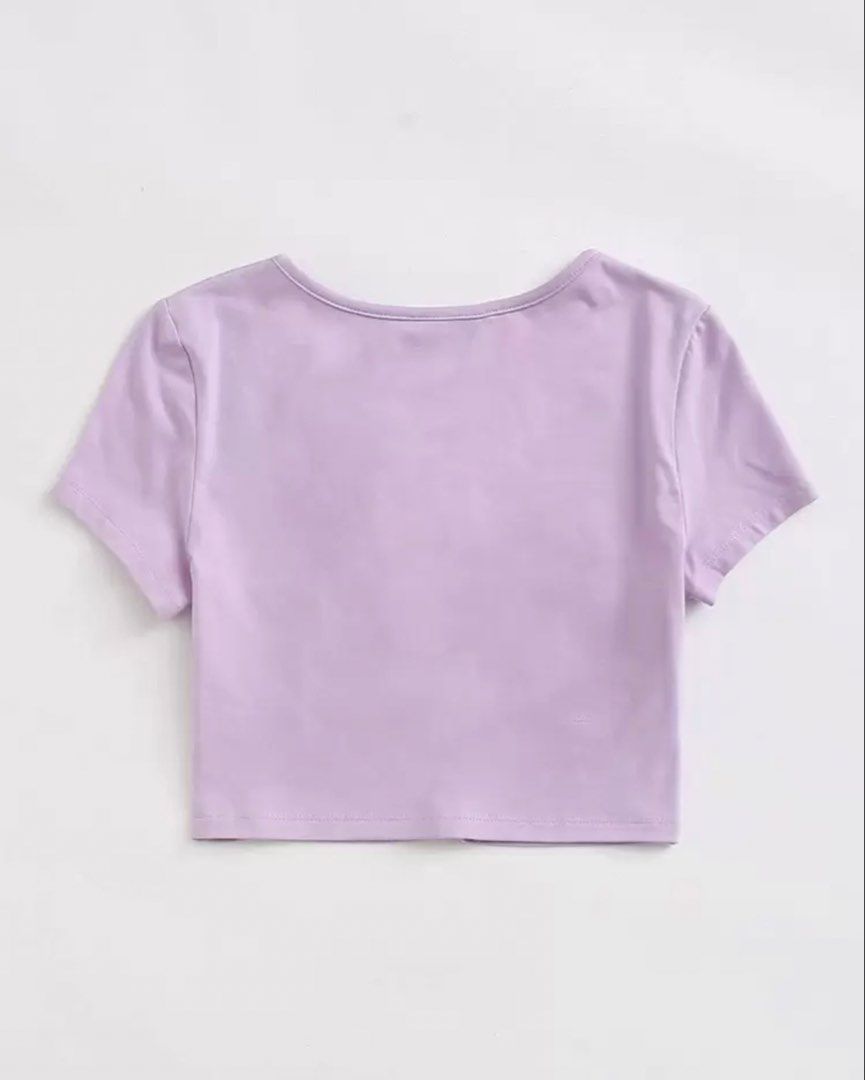 Botton Down Crop Top (Category: Others Tops) located in Iba. Submitted by wear1tagain (Listing ID 1469710101, Image 2). Description: ~ Purple ~ 30 waistline ~ 36 bust ~ Large on tag ~ From Shein ~ Original price : ₱193 ••••••••••••••••••• ~ J&T Delivery (outside Zambales) ~ Meet up within Palanginan, Zambales (at CSI Mall) ~ Shipping/Delivery fee shall be shouldered by the buyer.