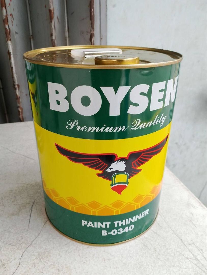 Boysen Paint Thinner Specs: 4L (Category: Everything Else Others) located in Manila. Submitted by joeyroque09 (Listing ID 1469577814, Image 2). Description: Boysen Paint Thinner Specs: 4L.
