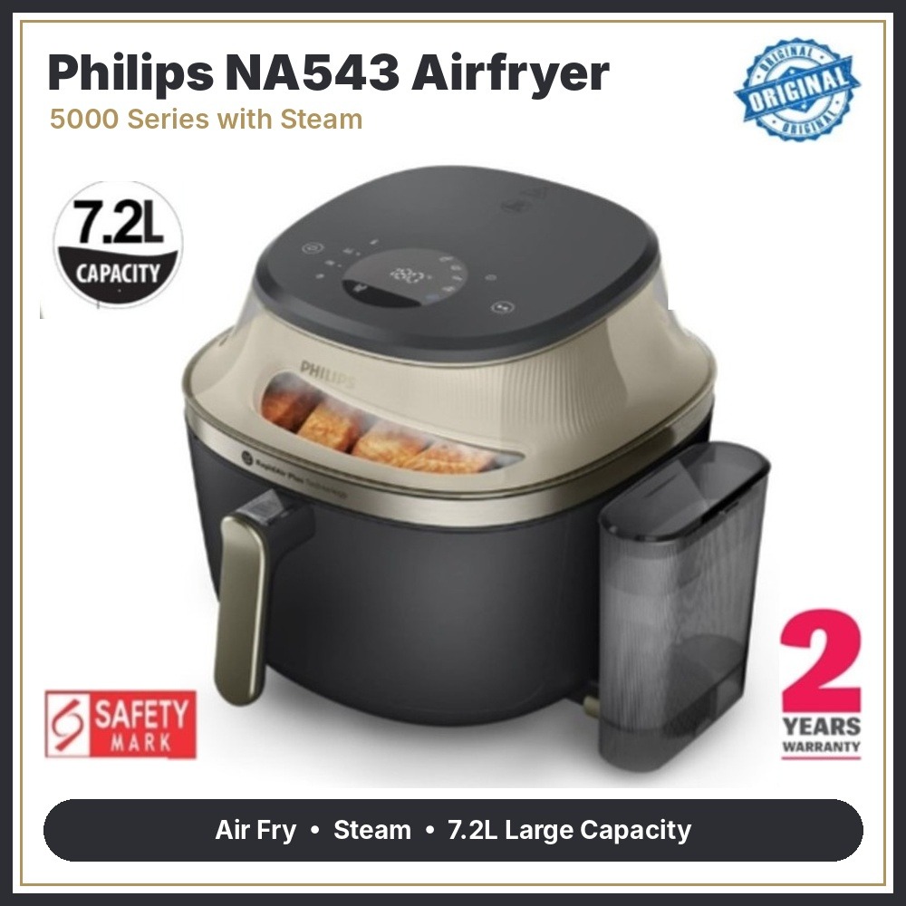 (Brand New) Philips NA543 Airfryer 5000 Series with Steam 7.2L, TV ...