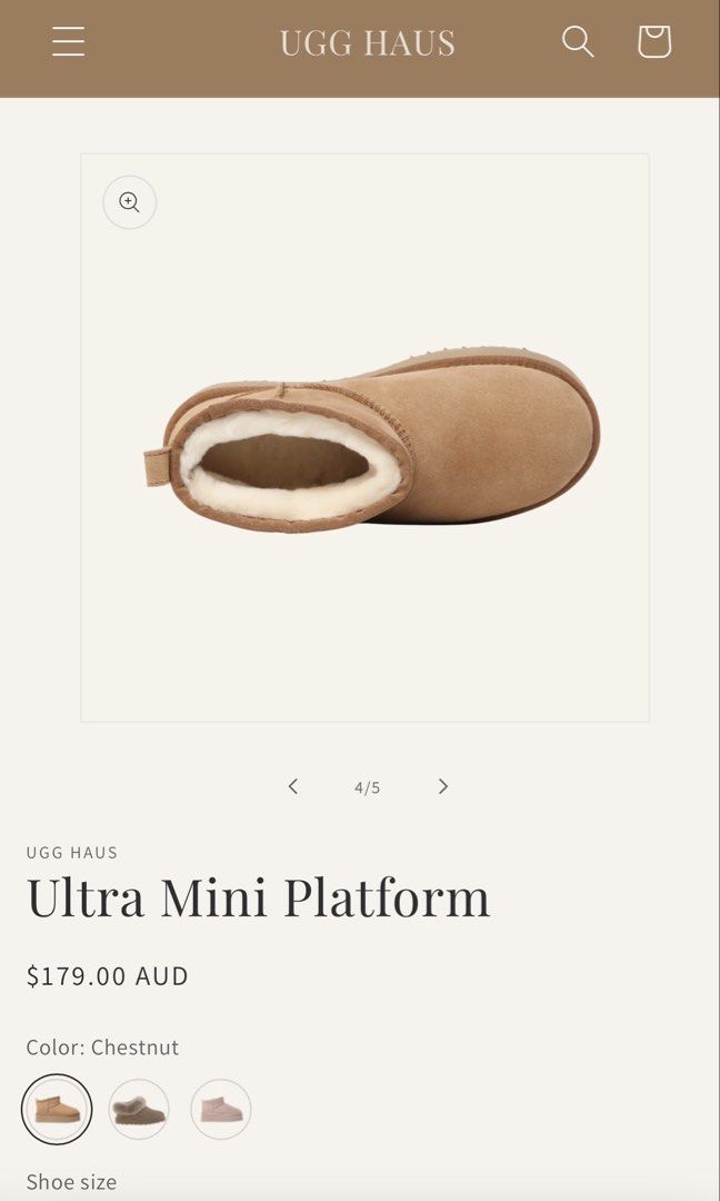 BRAND NEW WITH BOX UGG Ultra Mini Platform Size 8 (Category: Shoe inserts) located in Manila. Submitted by boughtinternational (Listing ID 1469672461, Image 3). Description: BRAND NEW BOX CONDITION 10/10 Ultra Mini Platform (Cow Suede) DK106 Chestnut 8 UK 6/ EU 39 / USA 8 CM: 24.8 A modern icon with a bold, elevated twist. The Ultra Mini Platform is crafted from premium cow suede and lined with ultra‑soft fleece for warmth that feels indulgent fr