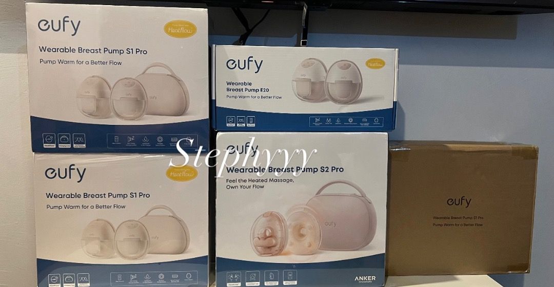BRANDNEW SEALED Eufy S1 Pro (Category: Breastfeeding & Bottle Feeding) located in Valenzuela. Submitted by steph.yyy.yuuu (Listing ID 1469616936, Image 1). Description: - Brand: Eufy Wearable Breast Pump S1 Pro - Condition: Completely brand new, unopened, and factory-sealed - Key Feature: HeatFlow technology warms while pumping for better milk flow - Availability: Multiple units in stock BRANDNEW PO ITO AND SEALED ₱9,000 LOCATION: Valenzuela.