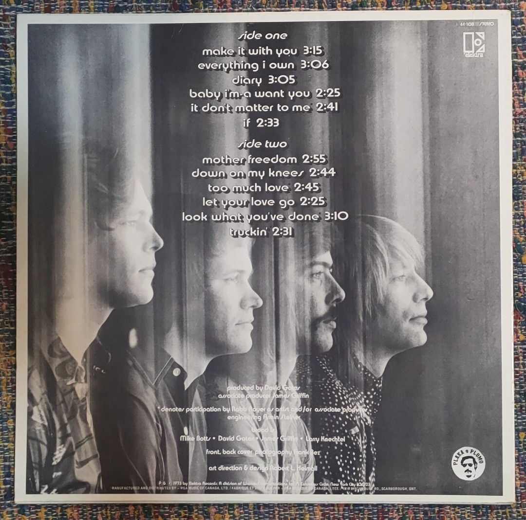 Bread - The Best Of Bread LP Vinyl Record (Category: Vinyls) located in Quezon City. Submitted by plaka.o.plomo (Listing ID 1469607829, Image 2). Description: Artist(s) : Bread Album : The Best Of Bread Year : 1973 Media : VG+ Color : Black Sleeve : VG+ No. : 1x Vinyl Size : 12" RPM : 33 Country : Canada Catalog No. : 6E 108 Tracklist : - Side 1 1. Make It With You 3:15 2. Everything I Own 3:06 3. Diary 3:05 4. Baby I'm-A Want You 2:25 5. It Don'