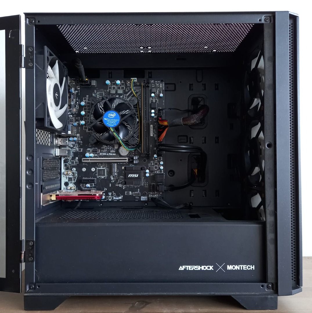 Budget Computer PC Desktop (Category: Desktops) located in Singapore. Submitted by 0rion2hong (Listing ID 1469642252, Image 1). Description: - One of the top USB ports is not working - A bit rusty at some places - 3 days personal warranty except for physical damage Specs: CPU: Intel Core i5-7400 RAM: 8GB Motherboard: MSI H110M-A PRO M2 SSD: 120GB Network: ASUS Wifi Card.