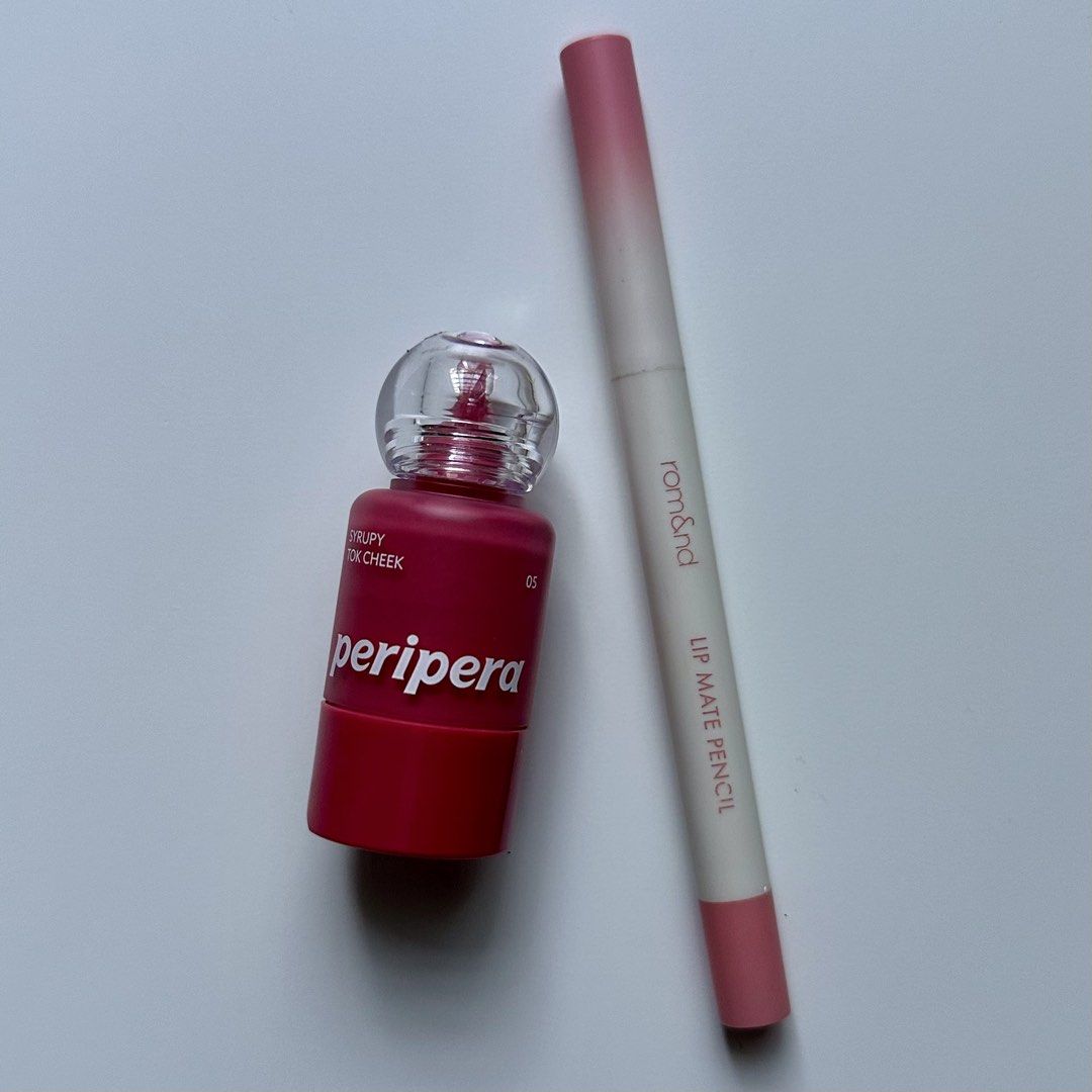 [bundle] peripera syrupy blush tok + romand rom&nd lip liner (Category: Makeup) located in Mandaluyong City. Submitted by annyeong07_ (Listing ID 1469643391, Image 1). Description: .