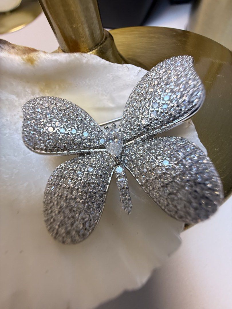 Butterfly Brooch - Moissanite (Category: Brooches) located in Baguio. Submitted by mooi.kuryba (Listing ID 1469720215, Image 3). Description: Transform your look with our stunning D Color Moissanite Butterfly Brooch! ✨ Crafted with sparkling D Color moissanites, this elegant butterfly design adds a touch of luxury and charm to any outfit. Perfect for formal occasions or to elevate your everyday style. Brilliant sparkle, timeless elegance 💎 Delic