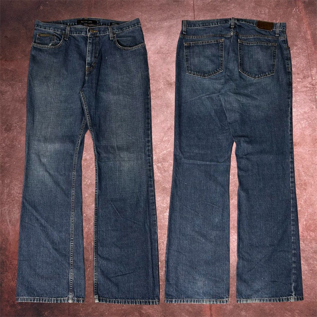 CALVIN KLEIN BOOTCUT JEANS (Category: Activewear) located in Dasmarinas. Submitted by 2slickdeals_ (Listing ID 1469744868, Image 1). Description: SIZE 34 ON TAG 34 WAIST 12 THIGH 42 LENGTH 9.5 HEM ISSUE: MINOR DOT STAIN J&T / LALAMOVE / PICK UP!.