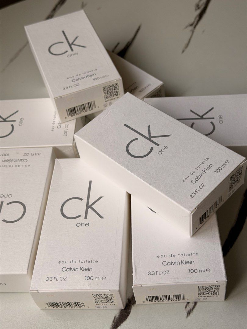 Calvin Klein CK One Eau de Toilette 100ml (Category: Fragrance & Deodorants) located in Manila. Submitted by anj_1414 (Listing ID 1469709125, Image 1). Description: - Item: Calvin Klein CK One Eau de Toilette - Size: 100 ml / 3.3 fl. oz. - Condition: Brand new, unopened, and authentic - Packaging: Original white box with intact barcodes and QR codes - Ideal for: Everyday signature scent, personal stock, or gifts - Note: Bulk inquiries are welcome