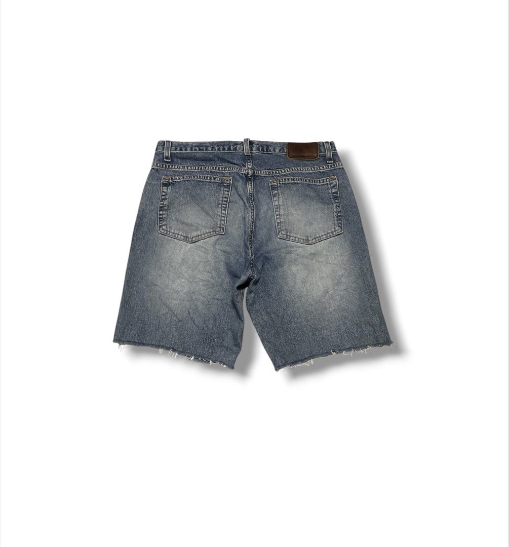 Calvin Klein Denim Shorts (Category: Shorts) located in Bulacan. Submitted by sanjisthrift (Listing ID 1469664601, Image 1). Description: Width 33 Length 20 Opening 10 Very Good Condition 9/10 Need wash.