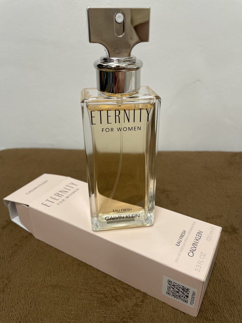 Calvin Klein ETERNITY FOR WOMEN (Category: Fragrance & Deodorants) located in Silang. Submitted by annasales14 (Listing ID 1469625729, Image 2). Description: Sobrang onti lang nabawas. Super B 💕 For sale na ang dami kong pabango.