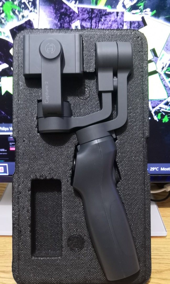 Capture 2 Gimbal Stabilizer with Carrying Case – As Is (Category: Gimbals & Stabilizers ) located in Pasig City. Submitted by tagkaro (Listing ID 1469628389, Image 1). Description: Capture 2 Gimbal Stabilizer with Carrying Case – Decluttering! Capture 2 gimbal stabilizer with carrying case. Galing ibang bansa at matagal nang naka-stock. Hindi na nagcha-charge; working dati. AS IS – FOR REPAIR, untested ang ibang functions. No warranty, buy at you