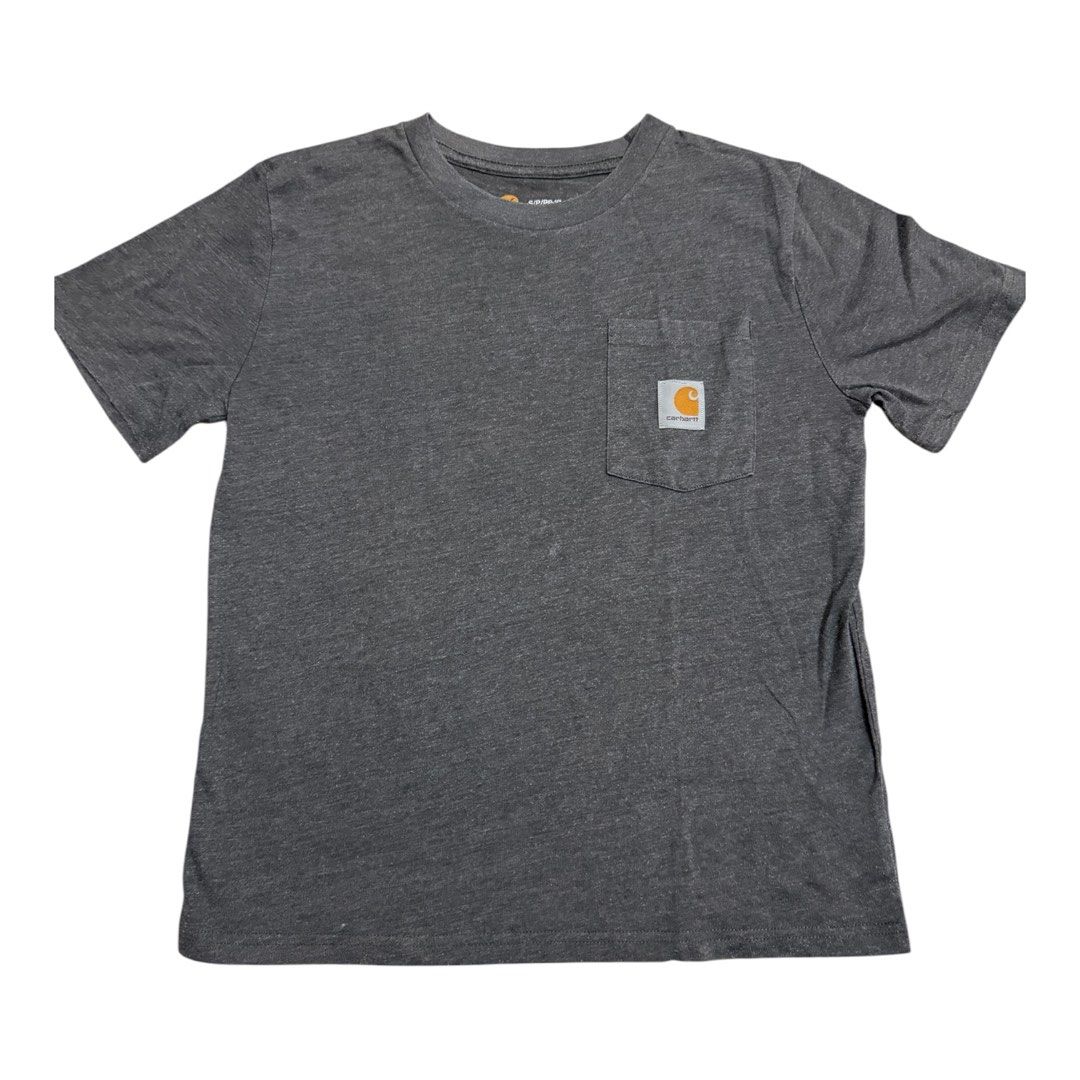 Carhartt Gray top (Category: Babies & Kids Fashion) located in Lipa City. Submitted by lifestyled (Listing ID 1469638164, Image 2). Description: Carhartt Gray Top Size 8-10 Aa- 17.5” L- 21” Color rate 8/10 💯 Authentic.