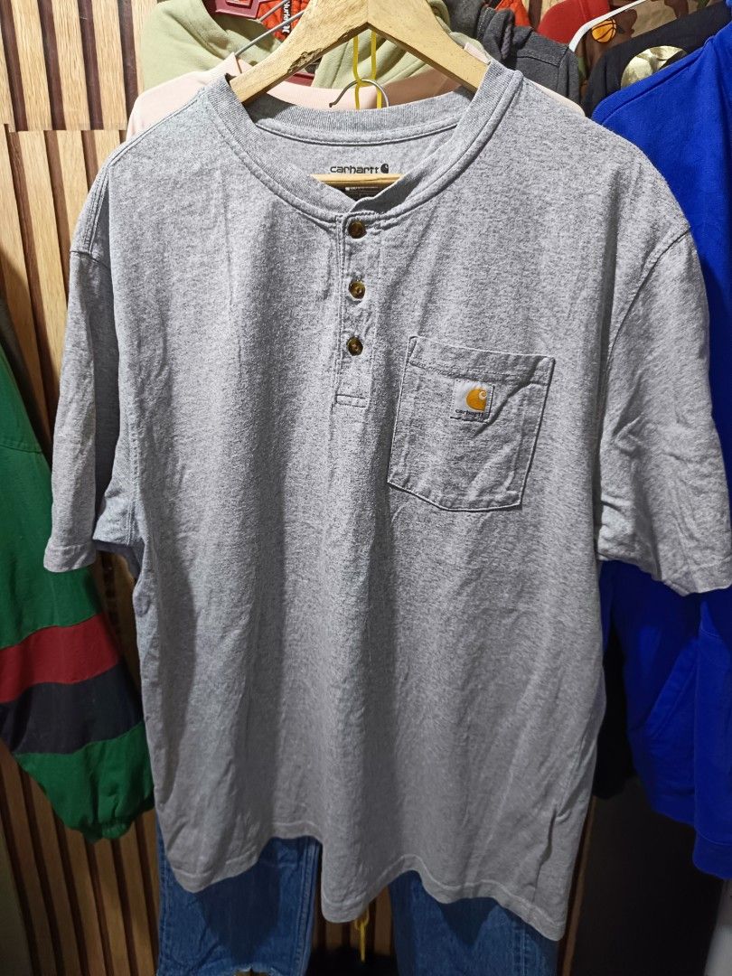 Carhartt Henley pocket tee (Category: Tshirts & Polo Shirts ) located in Cebu City. Submitted by iamnegotiable (Listing ID 1469630331, Image 2). Description: Carhartt pocket tee Carhartt Henley Loose Fit k87-HGY Dimes Width 24 inch Length 32 inch no issue available accepting offers.
