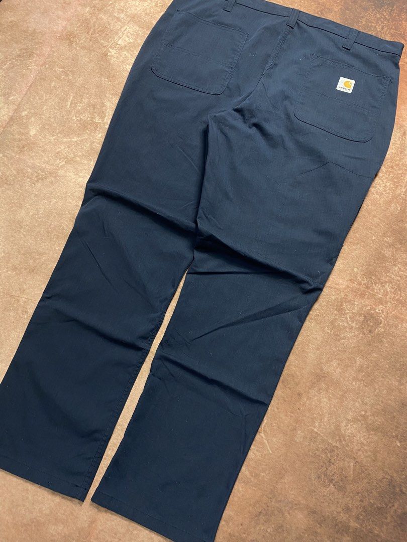 CARHARTT RELAXED FIT BICOMPONENT NAVY PANTS (Category: Activewear) located in Dasmarinas. Submitted by 2slickdeals_ (Listing ID 1469745799, Image 2). Description: SIZE 38x32 ON TAG 38 WAIST 14 THIGH 41 LENGTH 8.5 HEM NO ISSUE. J&T / LALAMOVE / PICK UP!.