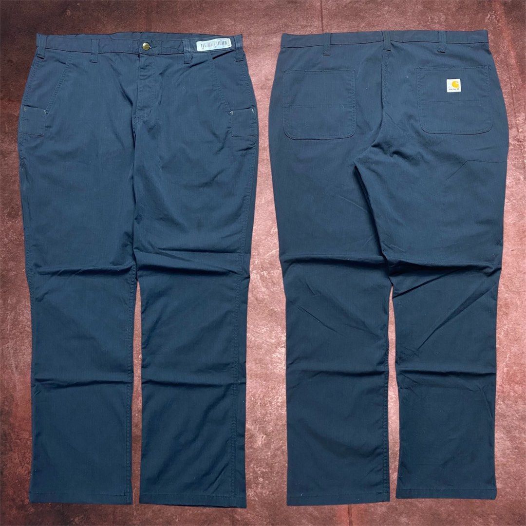 CARHARTT RELAXED FIT BICOMPONENT NAVY PANTS (Category: Activewear) located in Dasmarinas. Submitted by 2slickdeals_ (Listing ID 1469745799, Image 1). Description: SIZE 38x32 ON TAG 38 WAIST 14 THIGH 41 LENGTH 8.5 HEM NO ISSUE. J&T / LALAMOVE / PICK UP!.