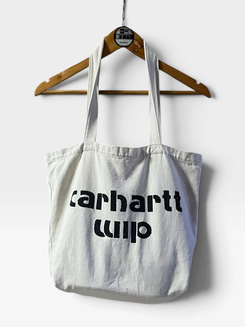 Carhartt WIP Scripy Tote Bag (Category: Tote Bags) located in Tagum. Submitted by graveyard_archive.ph (Listing ID 1469692983, Image 1). Description: One Size Fits all Small on tag (pasok shirts & sapatos) Very Condition Cr: 9/10 Minimal sign of usage (scratches see it on the detailed pic).