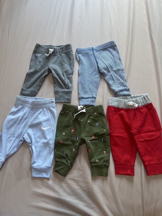 Carters & Nike NB Pants (Category: Babies & Kids Fashion) located in Quezon City. Submitted by declutter.qc (Listing ID 1469579968, Image 2). Description: 4 carters & 1 Nike.