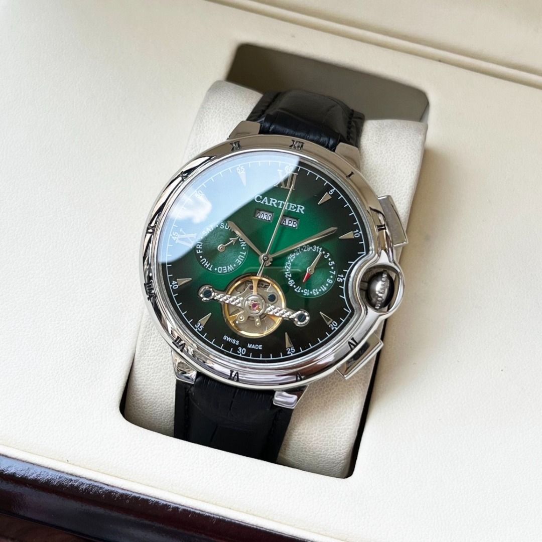 Cartier Mechanical Watch with Leather Strap（Exclusively customized movement) (Category: Luxury Watches) located in Marikina City. Submitted by coolpenguin.4da29f (Listing ID 1469675720, Image 2). Description: [All-New Design, Elegant and Sophisticated] Cartier Men’s Watch – Features an automatic mechanical movement, mineral-reinforced glass, a 316L stainless steel case, and a genuine leather strap. Perfect for both casual wear and business settin