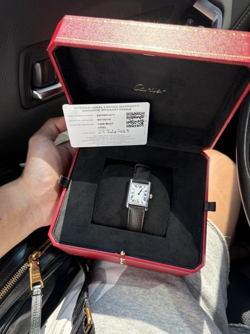 Cartier Must Tank Small 2025 Quartz (Category: Luxury Watches) located in Manila. Submitted by jlsluxuryfinds (Listing ID 1469657853, Image 3). Description: Cartier Must Tank Small 2025 Quartz WSTA0110 Complete with authentication ₱190,000 .