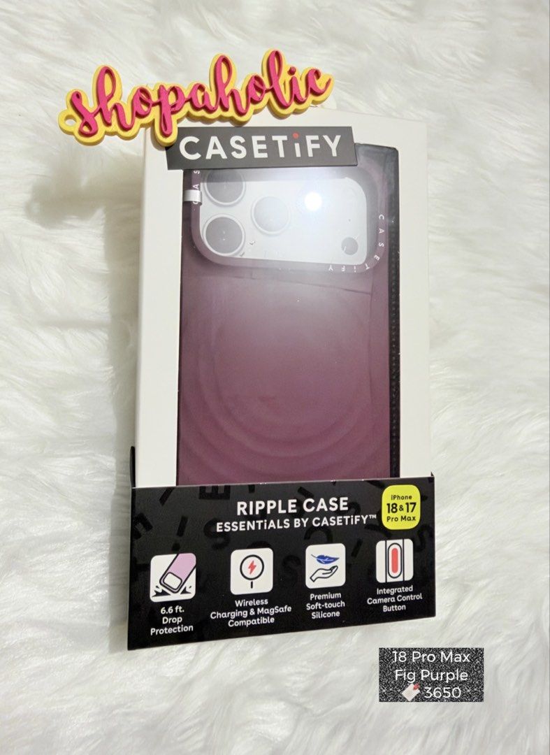 Casetify Ripple Case Fig Purple Iphone 18 Pro Max (Category: Cases & Sleeves) located in Caloocan City. Submitted by shopaholic.nej (Listing ID 1469649800, Image 1). Description: AVAILABLE ONHAND🌟fits 17 pro max 🌟BRAND NEW & AUTHENTIC🌟 📍North Caloocan 💰Gcash / BPI / Maribank (Seabank) 🚚 grab/lalamove/J&T (no shapi checkout).