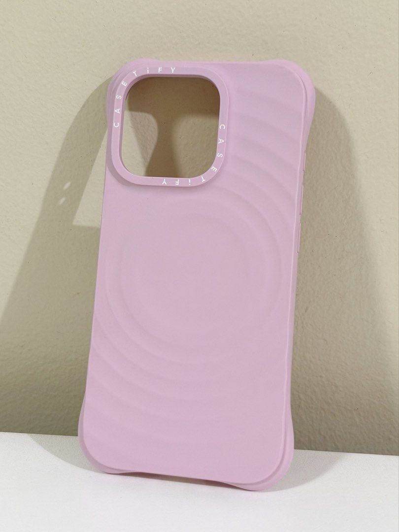 CASETIFY RIPPLE CASE IPHONE 16 PRO (primrose pink) (Category: Cases & Sleeves) located in Caloocan City. Submitted by beauty.onthego (Listing ID 1469666386, Image 1). Description: medyo may stain yung cloth sa loob pero yung labas maganda pa. ORIGINAL ❗️NO RETURN/REFUND❗️ MOD: SDD MOP: QRPH/MARIBANK LOC: 10TH AVE CALOOCAN .