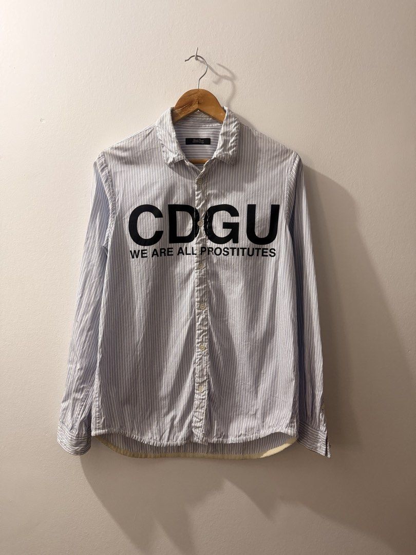 CDG x Undercover Pinstripe Shirt (Category: Formal Shirts) located in Binan City. Submitted by thenocturneones (Listing ID 1469679865, Image 1). Description: Measurements are added on the last photo DM for more info!.