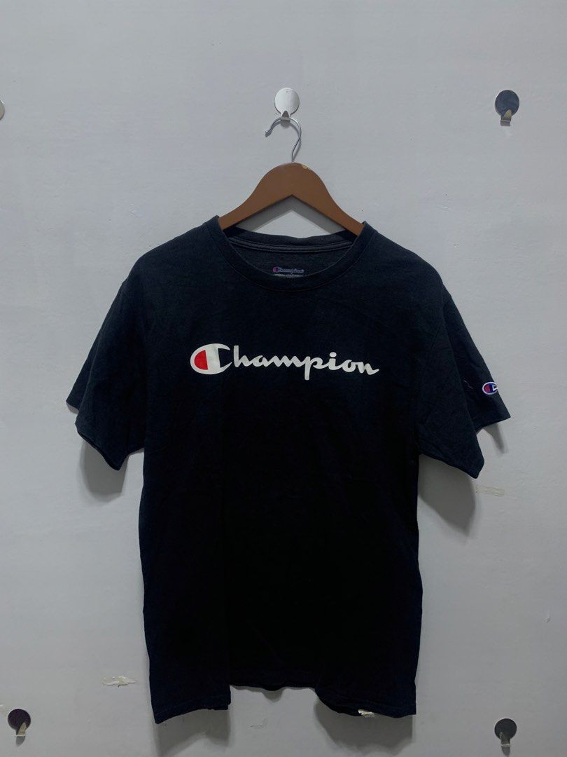 CHAMPION BASIC SCRIPT T-shirt (Category: Tshirts & Polo Shirts ) located in Caloocan City. Submitted by eightyythrift (Listing ID 1469625158, Image 1). Description: .