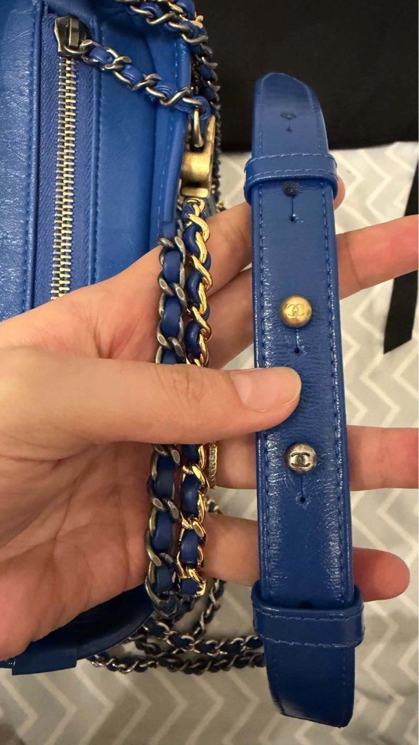 CHANEL GABRIELLE “BLUE” SHOULDER BAG (Category: Cross-body Bags) located in Manila. Submitted by ac3_03 (Listing ID 1469596999, Image 3). Description: CHANEL GABRIELLE “BLUE” SHOULDER BAG Size Small Complete with Dustbag and Authenticity Card Excellent Condition Php 118,000 📍meetups : manila or cavite.
