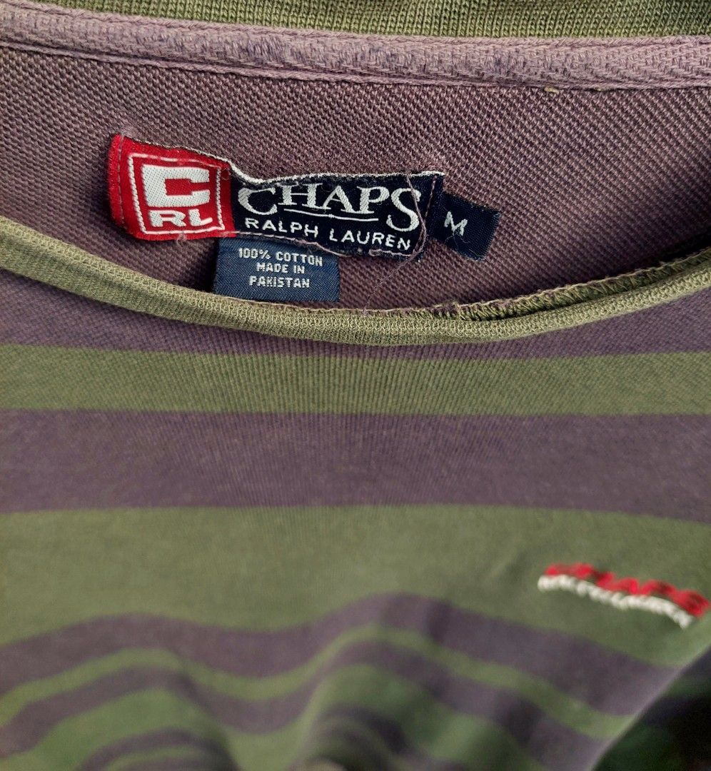 Chaps by Ralph Lauren, Vintage 1990s, Size M (Category: Tshirts & Polo Shirts ) located in Quezon City. Submitted by donjie (Listing ID 1469729252, Image 2). Description: Vintage Long Sleeve T Shirt 1990s Chaps by Ralph Lauren Size M.