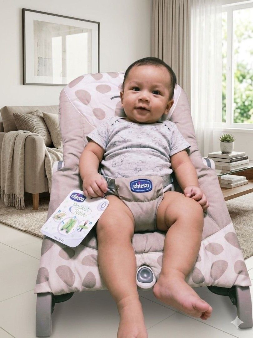 Chicco Pocket Relax Baby Bouncer (Category: Baby High Chairs) located in Quezon City. Submitted by abvon_dlc (Listing ID 1469740981, Image 2). Description: 2500 Each. 4500 Two.