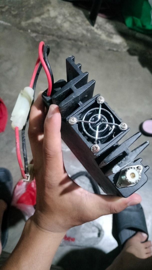 Cignus CG-808 Mobile / Base Radio (transceiver) (Category: Walkie-Talkie) located in Caloocan City. Submitted by swift_tripthriftz (Listing ID 1469695405, Image 2). Description: - Authentic Cignus mobile transceiver unit with heavy-duty black metal casing - Includes built-in cooling fan, power cables, antenna connector, and DTMF handheld mic with keypad - Fully tested: powers up properly and all buttons click and function well - Perfect for vehic