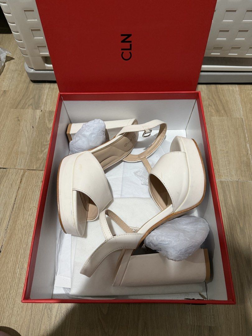 CLN White Block Heels (Category: Heels) located in Manila. Submitted by bln.preloved (Listing ID 1469715999, Image 2). Description: .