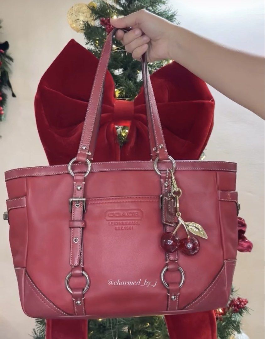 Coach Gallery Tote in Red (Category: Shoulder Bags) located in Cavite. Submitted by charmed.by.j (Listing ID 1469635593, Image 1). Description: For details and fast replies, dm on IG @charmed_by_j.