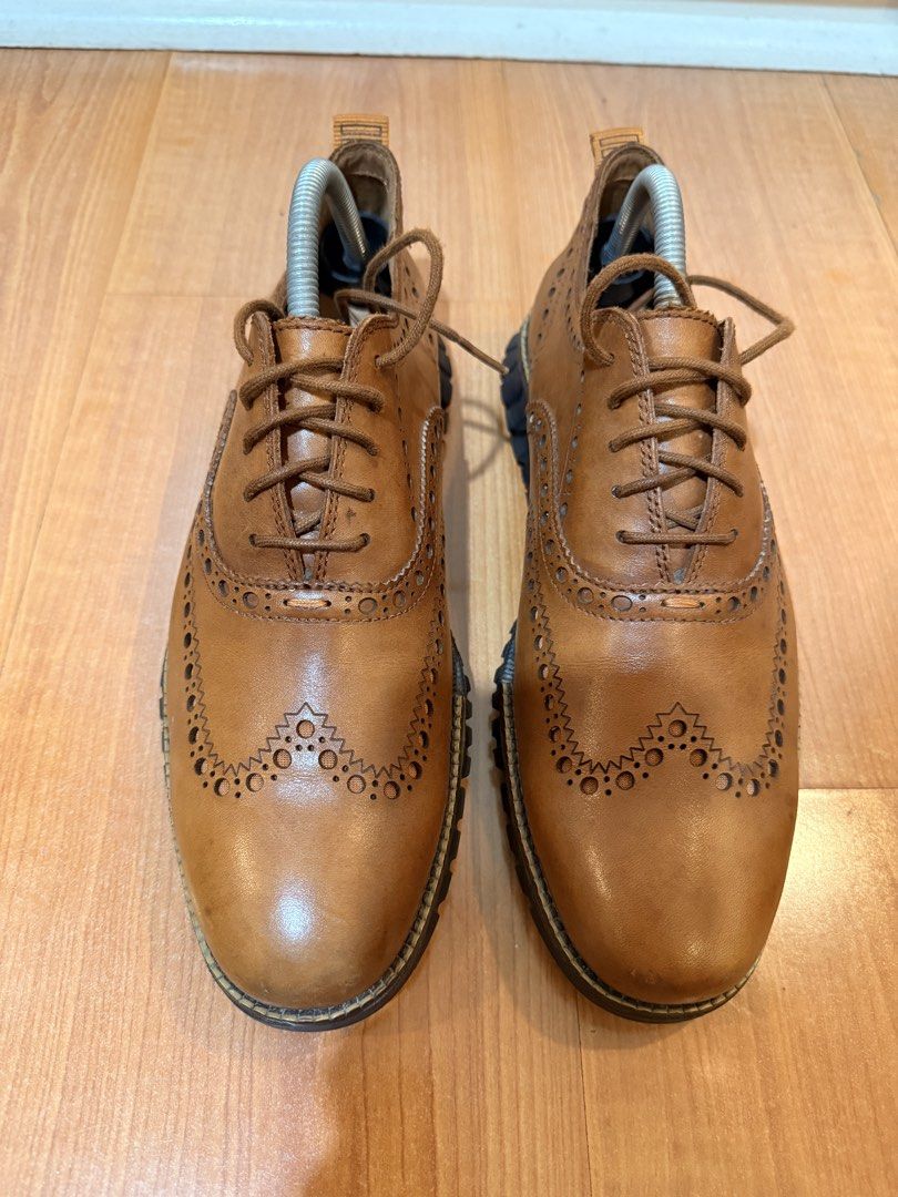 Cole Haan Zerogrand Wingtip Oxford Shoes (Category: Dress Shoes) located in Angeles City. Submitted by agch_02 (Listing ID 1469714944, Image 2). Description: Brand: Cole Haan Zerogrand Color: Brit Tan/Dk rst Size: 8 US men 100% original No issues Box included Rfs: Decluttering personal items. Price: 4,500 Meet up: SM Telabastagan San Fernando Pampanga Shipping: J&T Express or LBC (buyer’s choice).