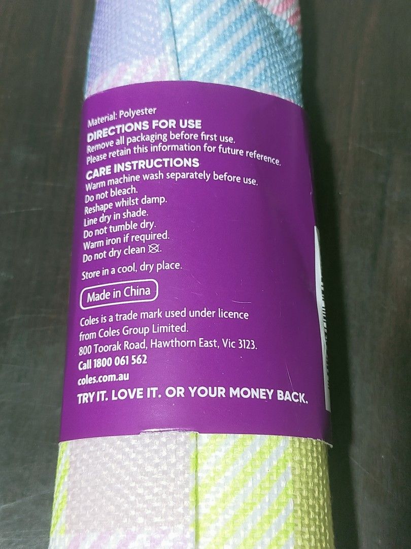 Coles Easter Gingham Table Runner (Category: Other Home Decor) located in Quezon City. Submitted by mcmp1216 (Listing ID 1469678052, Image 3). Description: Brand: Coles Product: Easter Gingham Table Runner Size: 180 cm x 33 cm (approx. 71" x 13") Design: Pastel plaid pattern in shades of pink, green, blue, yellow, and white with seasonal Easter branding. Brand New 💯.